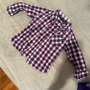 Tommy Hilfiger Red and Blue Button Down Shirt